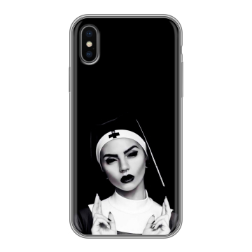 Силиконовый чехол на Iphone X с принтом монашка Силиконовый чехол на Iphone X с принтом монашка