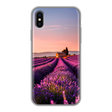 Силиконовый чехол на Iphone X с принтом лаванда Силиконовый чехол на Iphone X с принтом лаванда