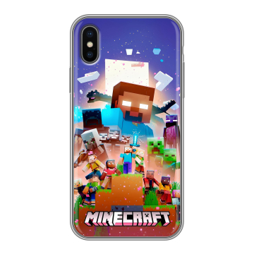 Силиконовый чехол на Iphone x10 с принтом Майнкрафт Minecraft Силиконовый чехол на Iphone x10 с принтом Майнкрафт Minecraft