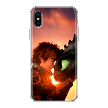 Силиконовый чехол на Iphone x10 с принтом Как приручить дракона