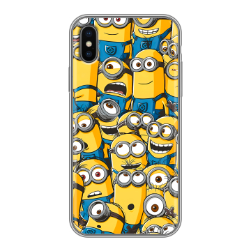 Силиконовый чехол на Iphone x10 с принтом Миньоны