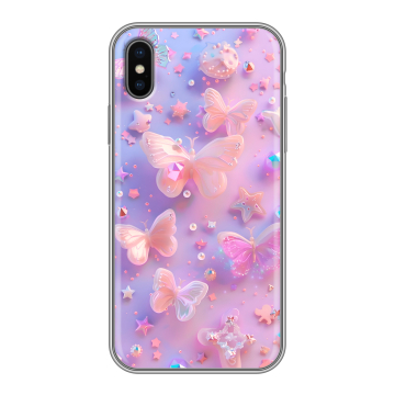 Силиконовый чехол на Iphone x10 с принтом Бабочки Силиконовый чехол на Iphone x10 с принтом Бабочки