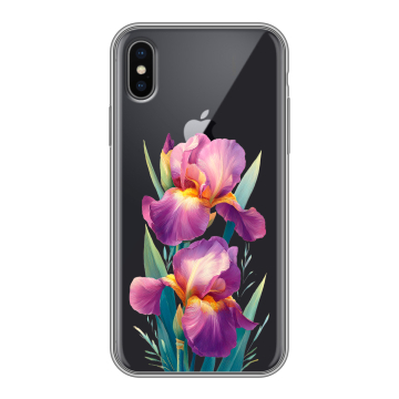 Силиконовый чехол на Iphone x10 с принтом Цветы орхидеи Силиконовый чехол на Iphone x10 с принтом Цветы орхидеи