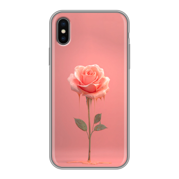 Силиконовый чехол на Iphone x10 с принтом Розовая роза Силиконовый чехол на Iphone x10 с принтом Розовая роза