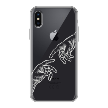 Силиконовый чехол на Iphone x10 с принтом Сотворение мира Силиконовый чехол на Iphone x10 с принтом Сотворение мира