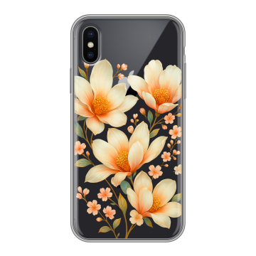 Силиконовый чехол на Iphone x10 с принтом Цветы Силиконовый чехол на Iphone x10 с принтом Цветы