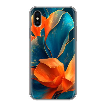 Силиконовый чехол на Iphone x10 с принтом Цветы Силиконовый чехол на Iphone x10 с принтом Цветы