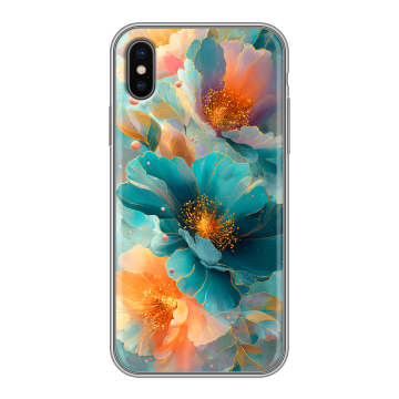 Силиконовый чехол на Iphone x10 с принтом Цветы Силиконовый чехол на Iphone x10 с принтом Цветы