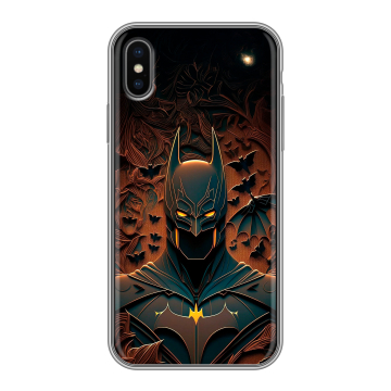Силиконовый чехол на Iphone x10 с принтом Batman Бэтмен Силиконовый чехол на Iphone x10 с принтом Batman Бэтмен