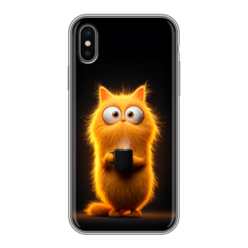 Силиконовый чехол на Iphone x10 с принтом Смешной кот