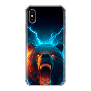 Силиконовый чехол на Iphone x10 с принтом Медведь Силиконовый чехол на Iphone x10 с принтом Медведь
