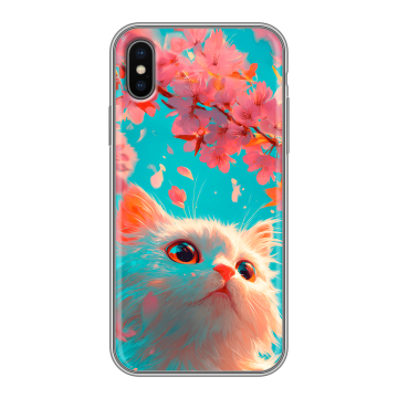 Силиконовый чехол на Iphone x10 с принтом Красивый кот Силиконовый чехол на Iphone x10 с принтом Красивый кот
