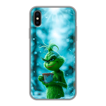 Силиконовый чехол на Iphone x10 с принтом Новый год гринч Силиконовый чехол на Iphone x10 с принтом Новый год гринч