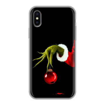 Силиконовый чехол на Iphone x10 с принтом Новый год Гринч Силиконовый чехол на Iphone x10 с принтом Новый год Гринч