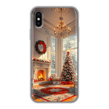Силиконовый чехол на Iphone x10 с принтом Новый год Силиконовый чехол на Iphone x10 с принтом Новый год