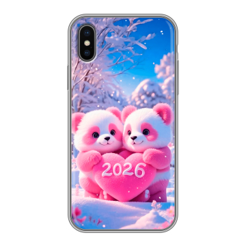 Силиконовый чехол на Iphone x10 с принтом Новый год Силиконовый чехол на Iphone x10 с принтом Новый год
