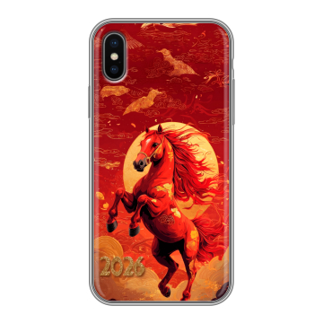 Силиконовый чехол на Iphone x10 с принтом Новый год Силиконовый чехол на Iphone x10 с принтом Новый год