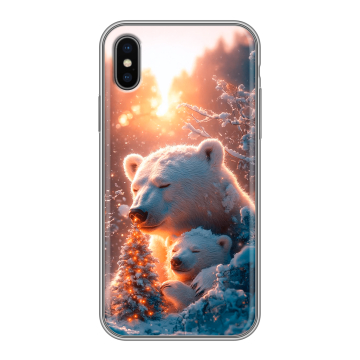 Силиконовый чехол на Iphone x10 с принтом Новый год Силиконовый чехол на Iphone x10 с принтом Новый год