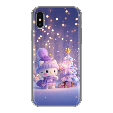 Силиконовый чехол на Iphone x10 с принтом Новый год Силиконовый чехол на Iphone x10 с принтом Новый год