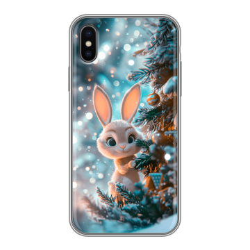 Силиконовый чехол на Iphone x10 с принтом Новый год Силиконовый чехол на Iphone x10 с принтом Новый год