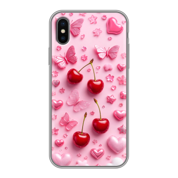 Силиконовый чехол на Iphone x10 с принтом для девочек