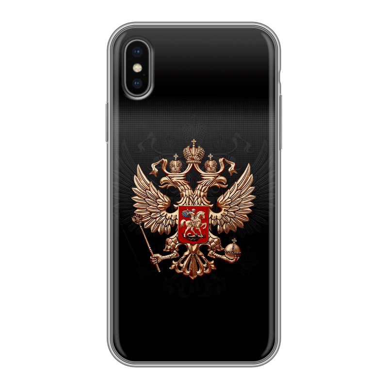 Силиконовый чехол на Iphone x10 с принтом Герб России Силиконовый чехол на Iphone x10 с принтом Герб России