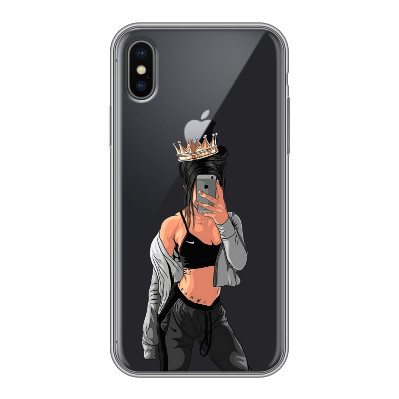 Силиконовый чехол на Iphone x10 с принтом Женские принты Силиконовый чехол на Iphone x10 с принтом Женские принты