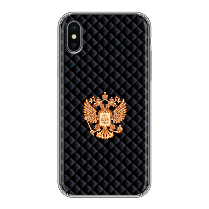 Силиконовый чехол на Iphone X с принтом Герб России принт Силиконовый чехол на Iphone X с принтом Герб России принт