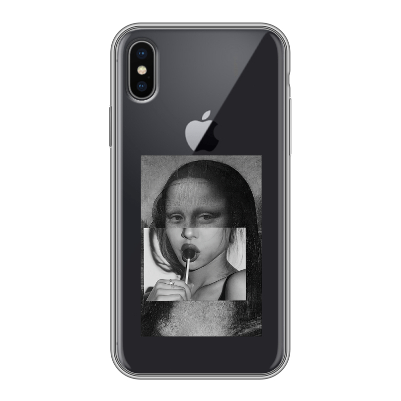 Пластиковый чехол на Iphone x10 с принтом Мона Лиза Пластиковый чехол на Iphone x10 с принтом Мона Лиза