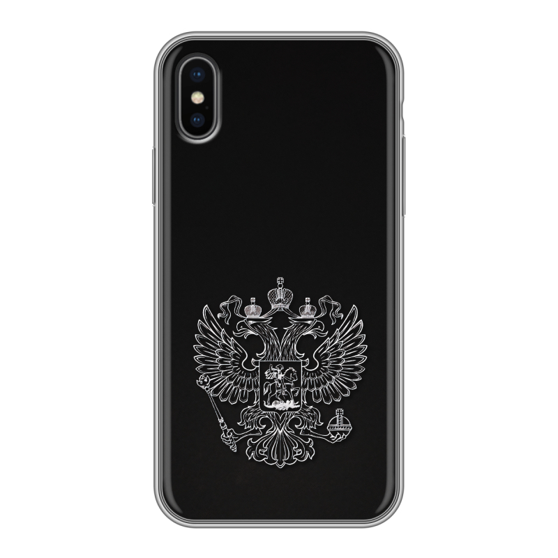 Пластиковый чехол на Iphone x10 с принтом Герб России Пластиковый чехол на Iphone x10 с принтом Герб России