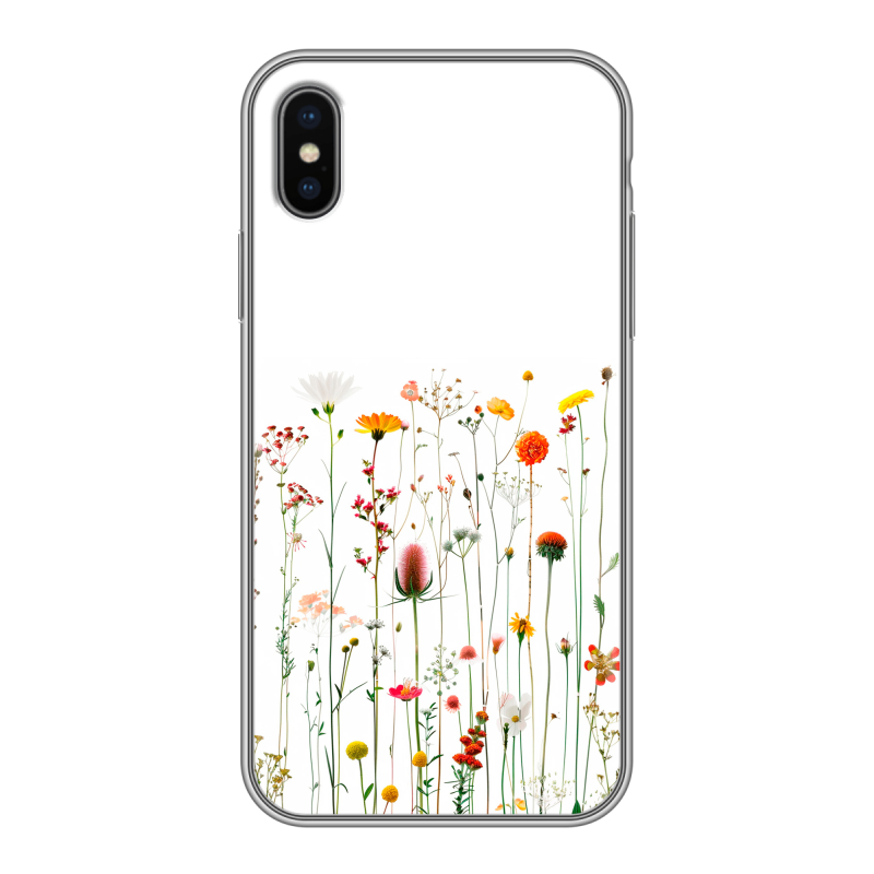 Пластиковый чехол на Iphone x10 с принтом цветы Пластиковый чехол на Iphone x10 с принтом цветы