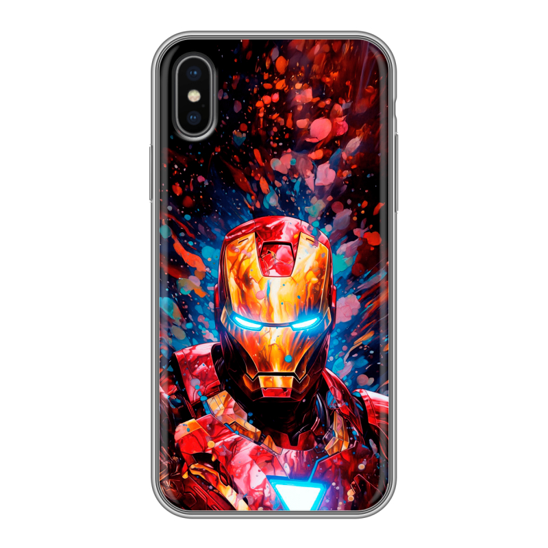 Пластиковый чехол на Iphone x10 с принтом Железный человек Ironman Пластиковый чехол на Iphone x10 с принтом Железный человек Ironman