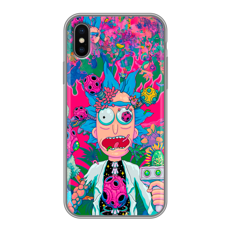 Силиконовый противоударный чехол на Iphone x10 с принтом Рик и Морти Rick Morty Силиконовый противоударный чехол на Iphone x10 с принтом Рик и Морти Rick Morty