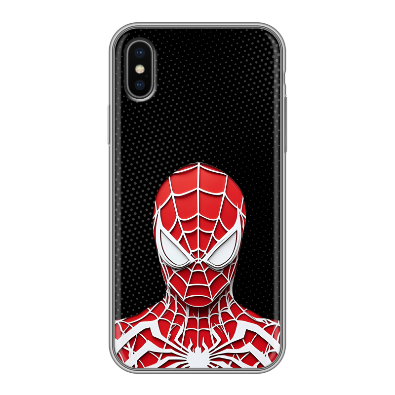Силиконовый чехол на Iphone x10 с принтом человек паук spiderman Силиконовый чехол на Iphone x10 с принтом человек паук spiderman
