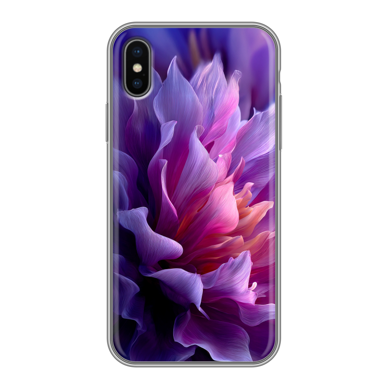 Силиконовый чехол на Iphone x10 с принтом женский цветы Силиконовый чехол на Iphone x10 с принтом женский цветы