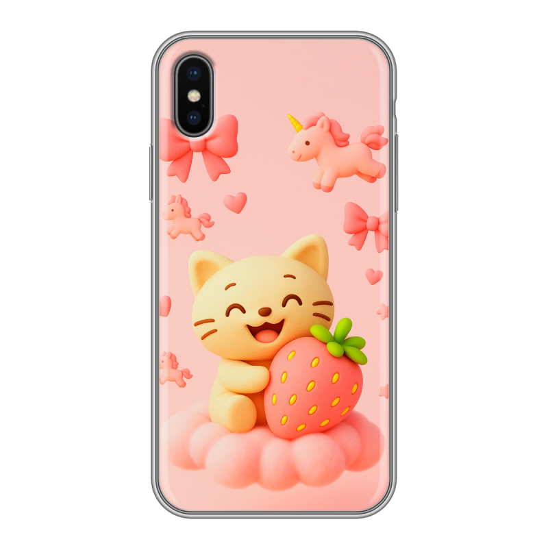 Силиконовый чехол на Iphone x10 с принтом для девочек Силиконовый чехол на Iphone x10 с принтом для девочек