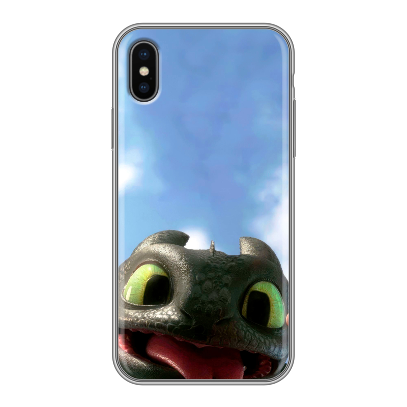 Силиконовый чехол на Iphone x10 с принтом Как приручить дракона Силиконовый чехол на Iphone x10 с принтом Как приручить дракона