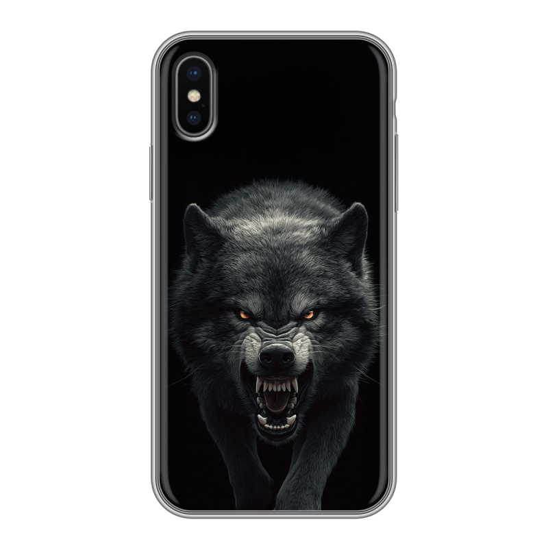 Пластиковый чехол на Iphone x10 с принтом Волк Пластиковый чехол на Iphone x10 с принтом Волк