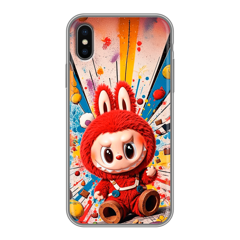 Силиконовый чехол на Iphone x10 с принтом Labubu Лабубу Силиконовый чехол на Iphone x10 с принтом Labubu Лабубу
