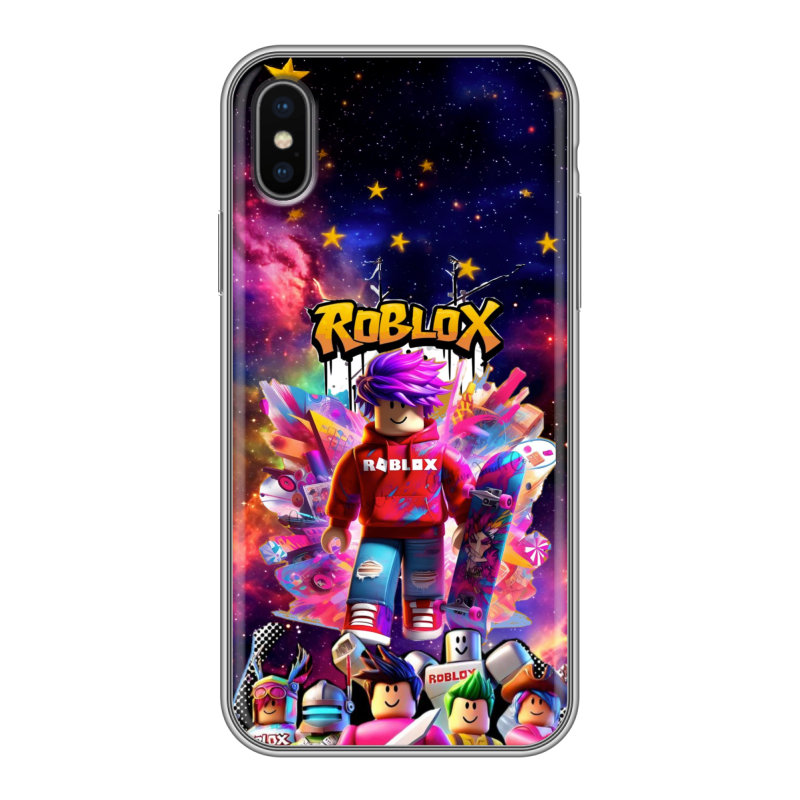 Пластиковый чехол на Iphone x10 с принтом Roblox Роблокс Пластиковый чехол на Iphone x10 с принтом Roblox Роблокс