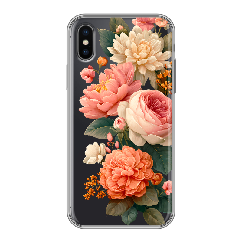 Пластиковый чехол на Iphone x10 с принтом цветы Пластиковый чехол на Iphone x10 с принтом цветы