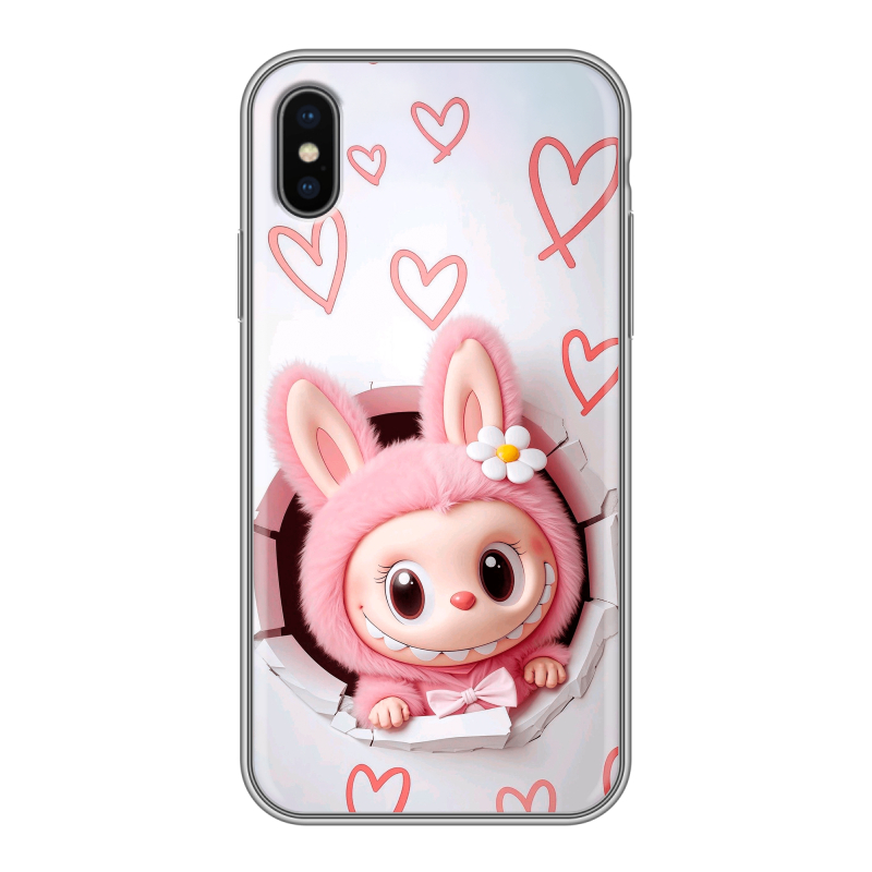 Пластиковый чехол на Iphone x10 с принтом Labubu Лабубу Пластиковый чехол на Iphone x10 с принтом Labubu Лабубу