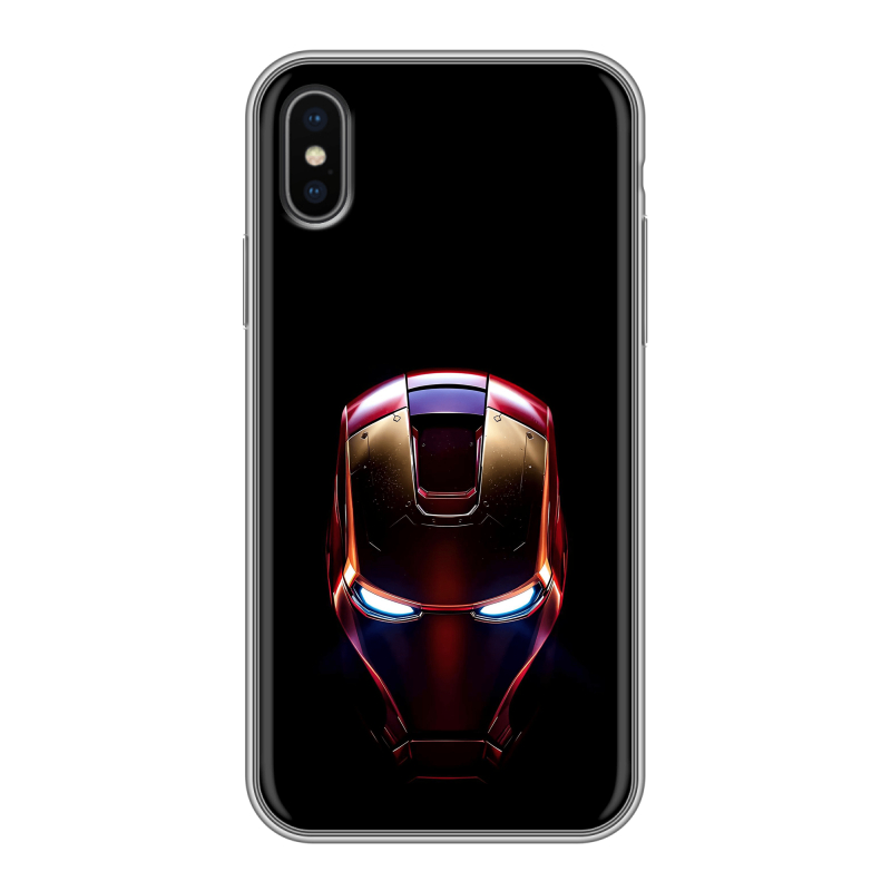 Силиконовый чехол на Iphone x10 с принтом IronMan Железный человек Силиконовый чехол на Iphone x10 с принтом IronMan Железный человек