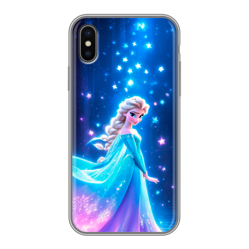 Силиконовый чехол на Iphone X с принтом Холодное сердце Frozen Силиконовый чехол на Iphone X с принтом Холодное сердце Frozen