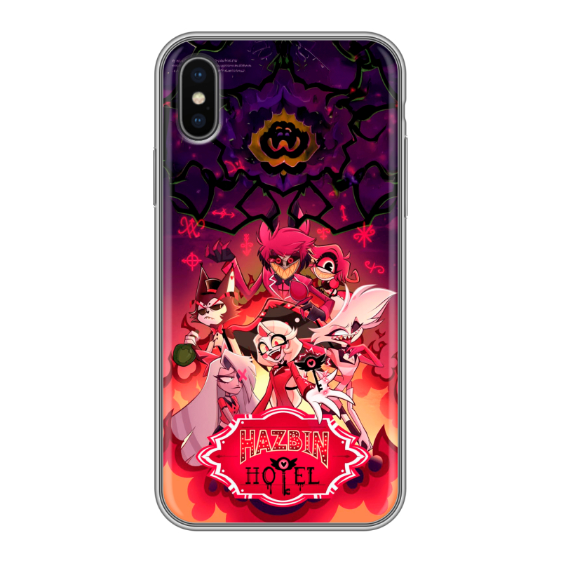 Силиконовый противоударный чехол на Iphone x10 с принтом Hazbin Hotel Отель Хазбин Силиконовый противоударный чехол на Iphone x10 с принтом Hazbin Hotel Отель Хазбин