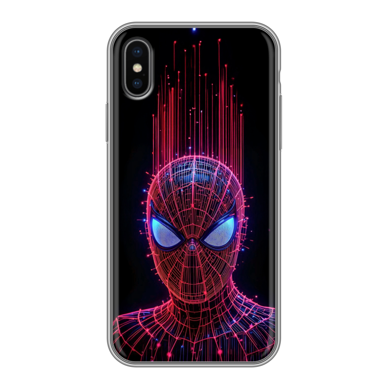 Пластиковый чехол на Iphone x10 с принтом Spiderman Человек паук Пластиковый чехол на Iphone x10 с принтом Spiderman Человек паук