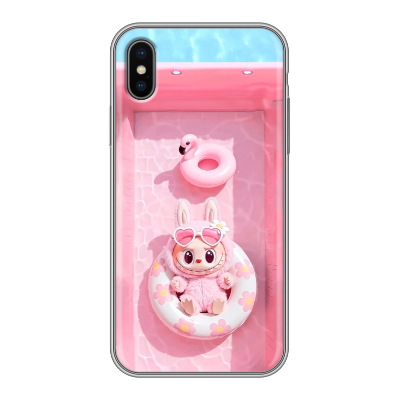 Силиконовый противоударный чехол на Iphone x10 с принтом Labubu Лабубу Силиконовый противоударный чехол на Iphone x10 с принтом Labubu Лабубу