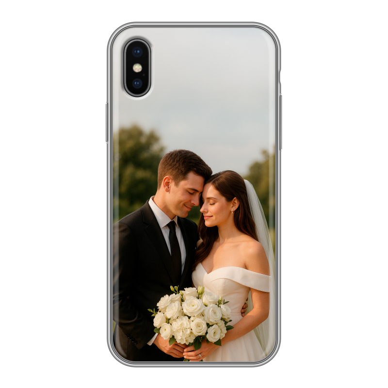 Силиконовый чехол на Iphone X с принтом со своим фото Силиконовый чехол на Iphone X с принтом со своим фото
