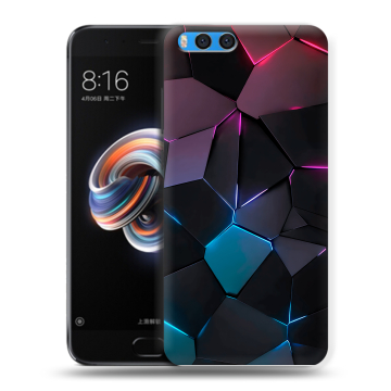 Силиконовый чехол на Xiaomi Mi Note 3 с принтом Геометрия неона Силиконовый чехол на Xiaomi Mi Note 3 с принтом Геометрия неона