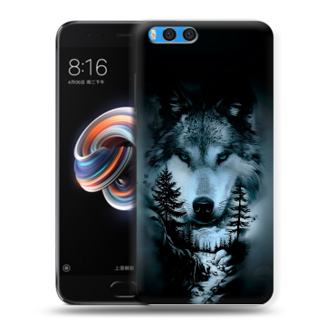 Силиконовый чехол на Xiaomi Mi Note 3 с принтом Лесной волк Силиконовый чехол на Xiaomi Mi Note 3 с принтом Лесной волк